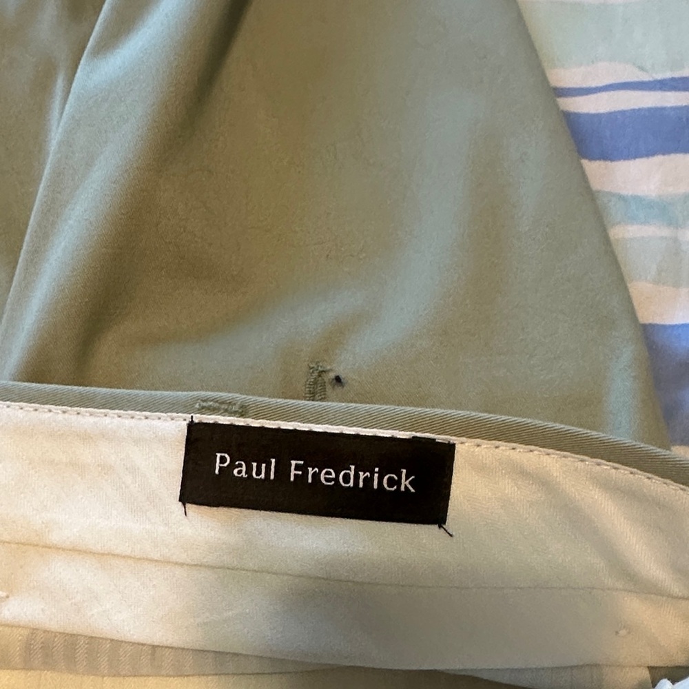 Paul Fredrick Sage Green Shirt
